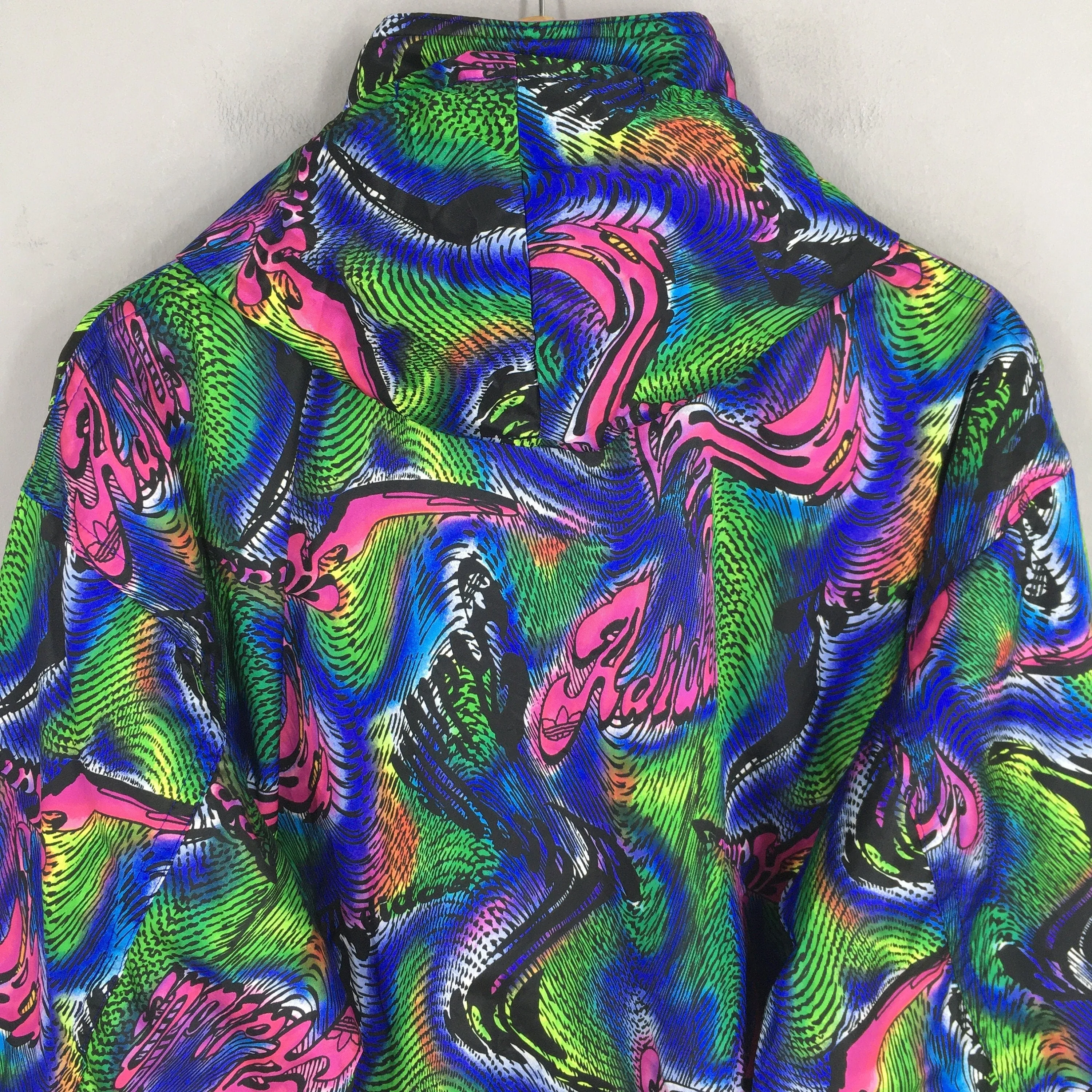 Adidas Pop Art Trefoil Windbreaker Hoodie Medium