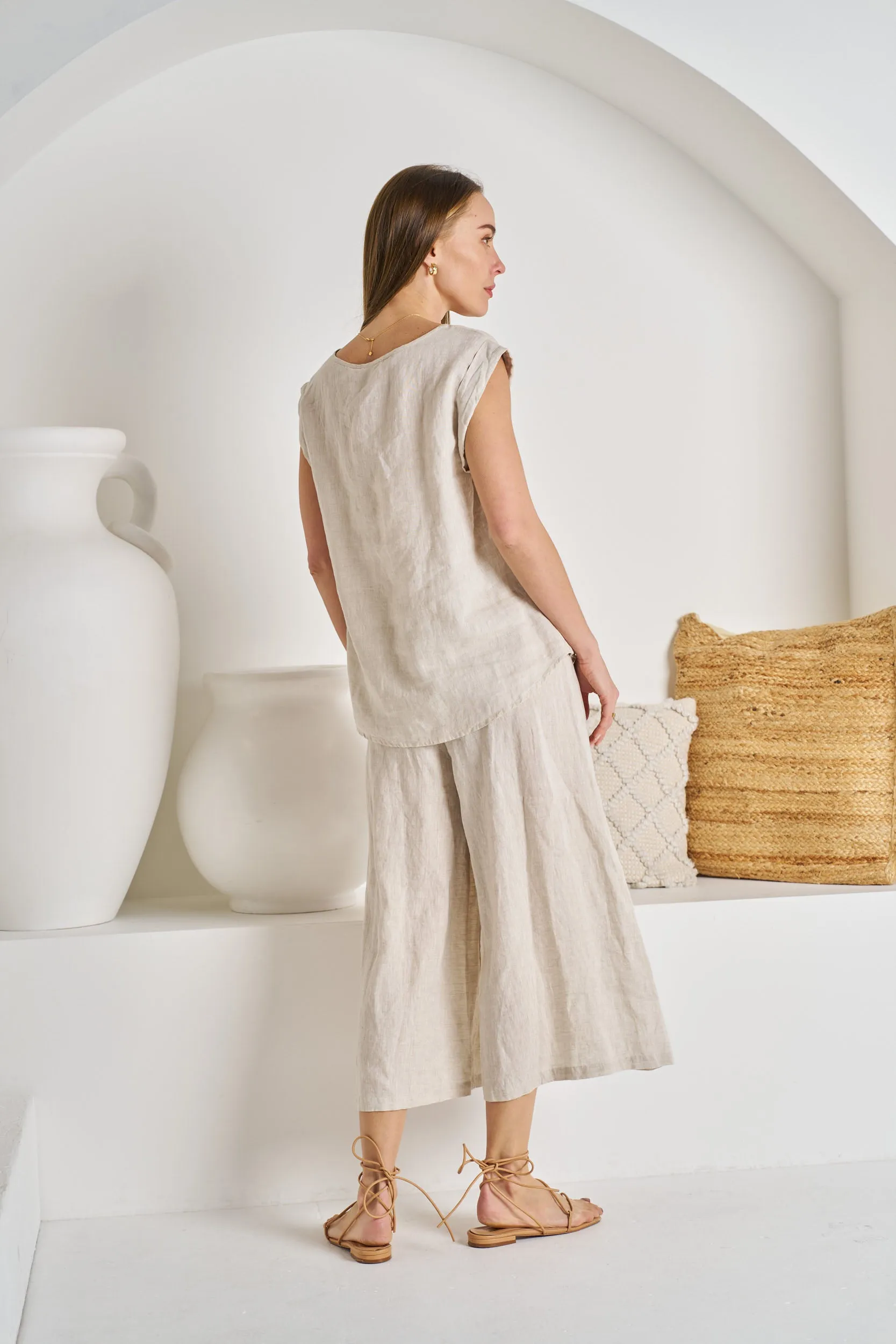 Amelia Top Linen White