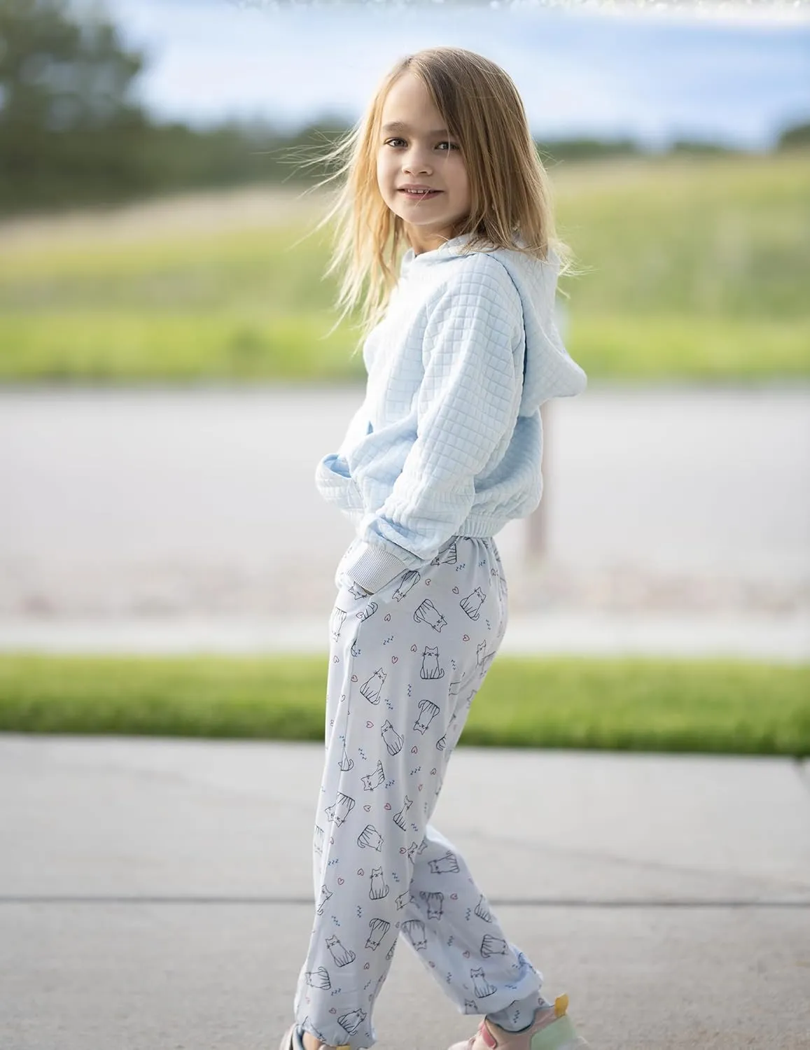 Arshiner Girls Pajama Pants Kids Plaid Pj Pants with Pockets