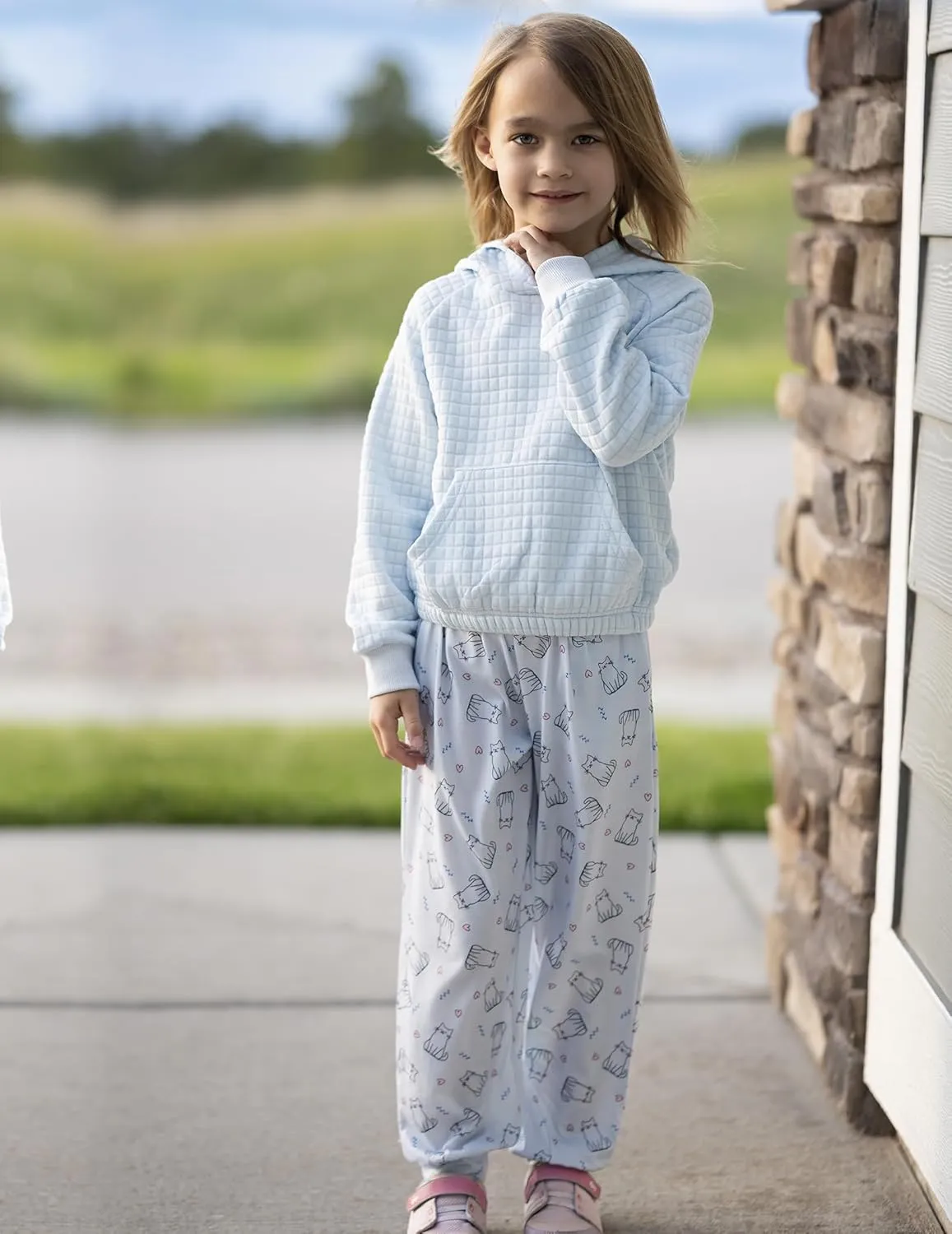 Arshiner Girls Pajama Pants Kids Plaid Pj Pants with Pockets