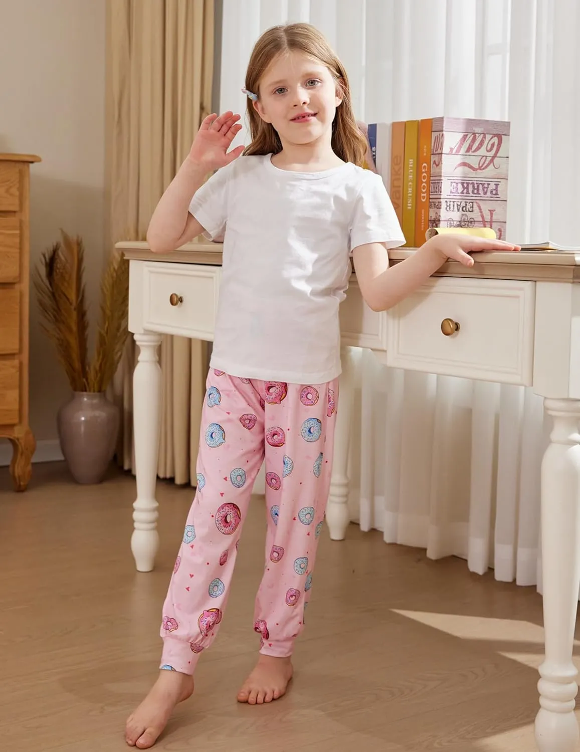Arshiner Girls Pajama Pants Kids Plaid Pj Pants with Pockets