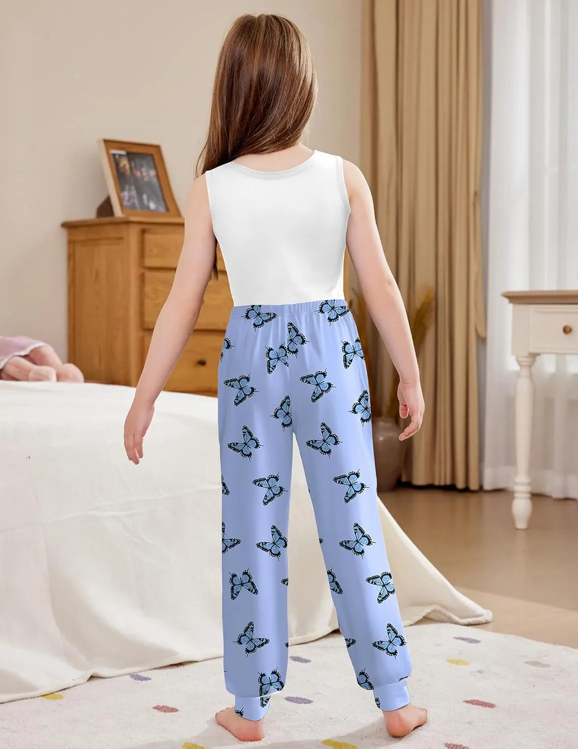 Arshiner Girls Pajama Pants Kids Plaid Pj Pants with Pockets