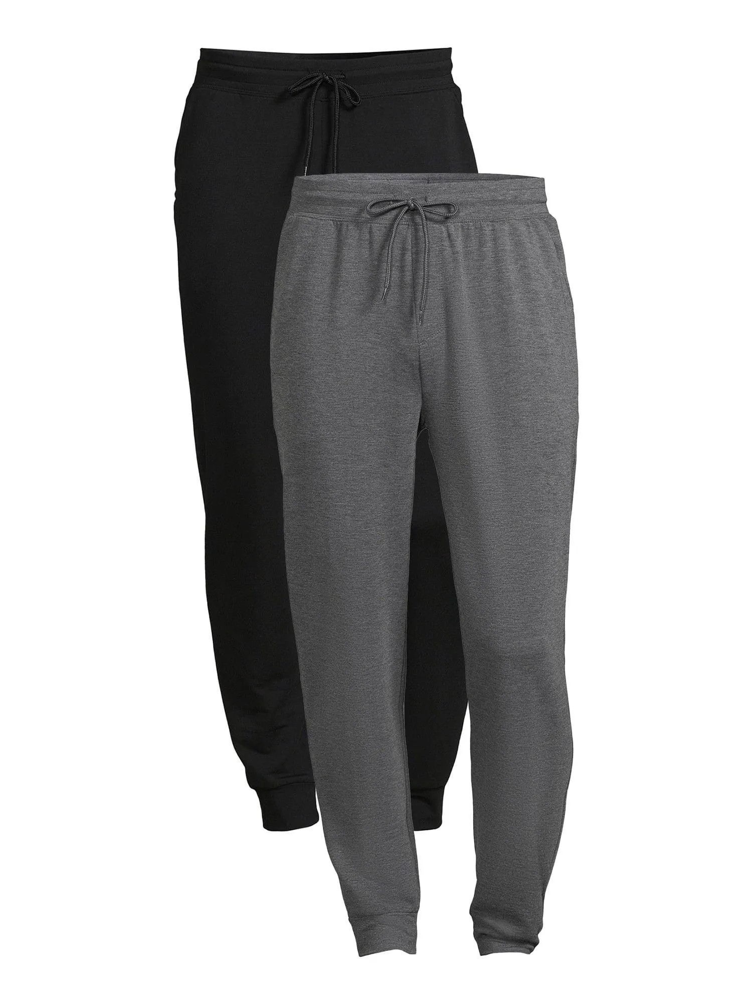 Athletic Works Men's and Big Men's Knit Joggers, 2-Pack, Sizes S-5XL