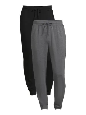 Athletic Works Men's and Big Men's Knit Joggers, 2-Pack, Sizes S-5XL