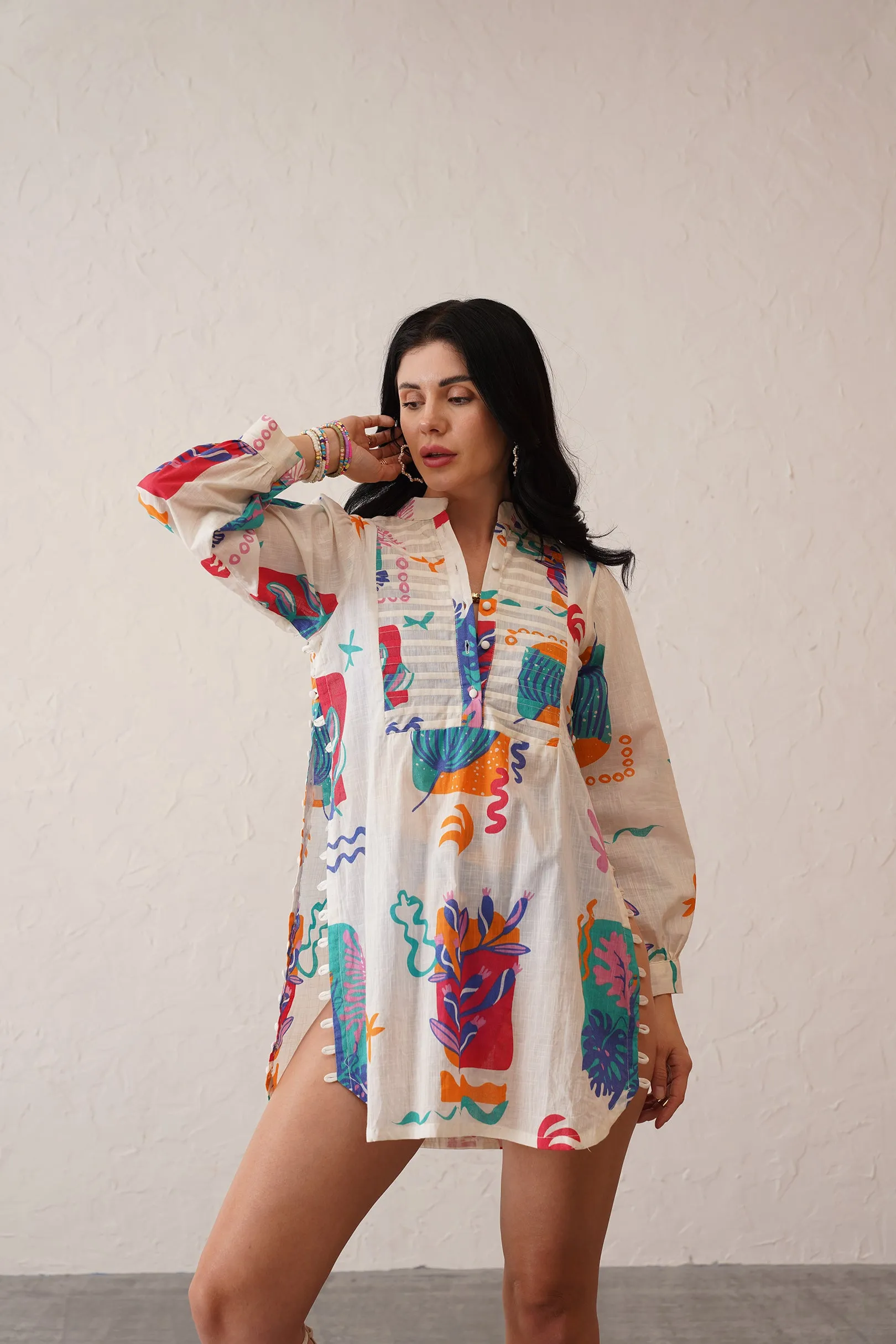 Aurora Shirt Style Coverup (BW16)