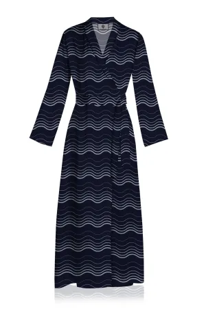 Black Full Sleeve Wrap Dress