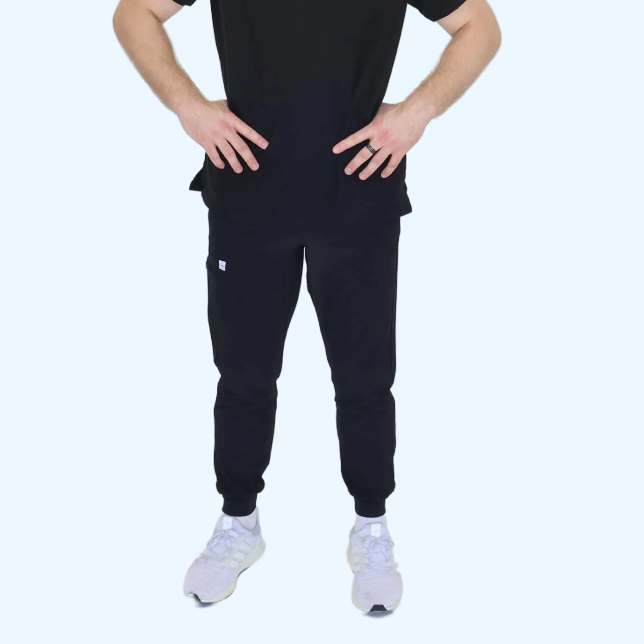 Black Jogger Scrub Pant | Mens