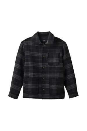 BRIXTON Shop Chore Coat Black/Charcoal Plaid