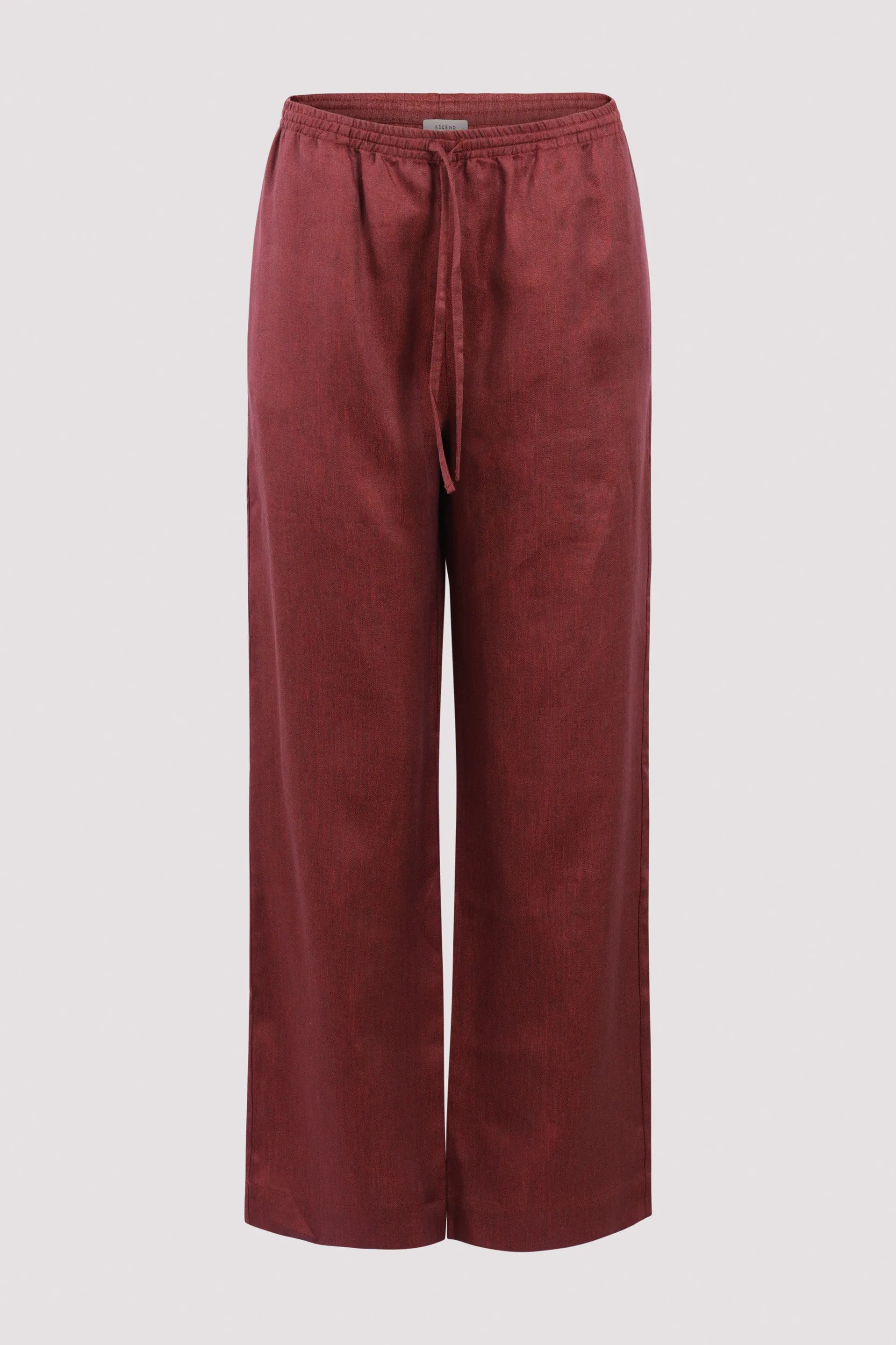 Burgundy Aurelia Linen Pants