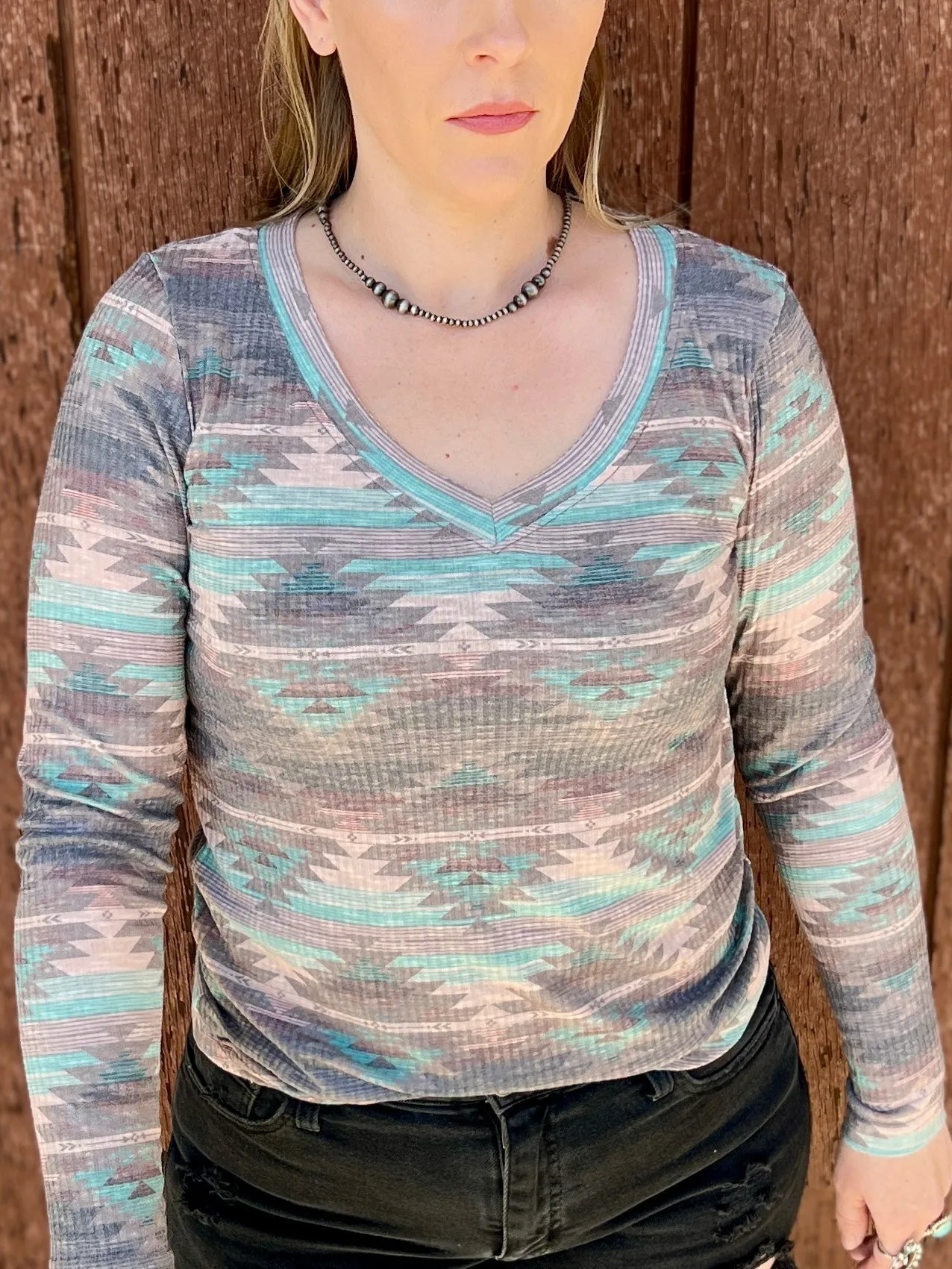 Burned Out Aztec Top