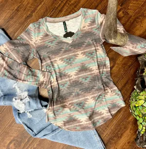 Burned Out Aztec Top