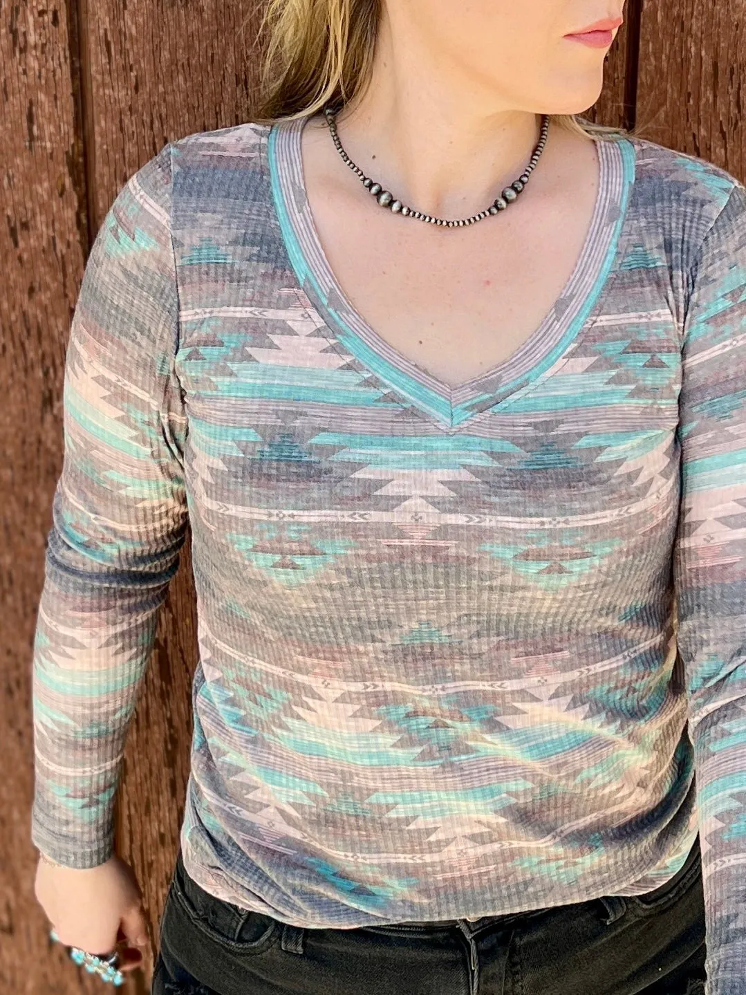 Burned Out Aztec Top