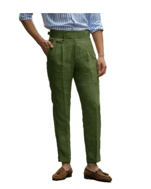 Casual Men's Suit Pants Cotton LinenTrousers For Wedding