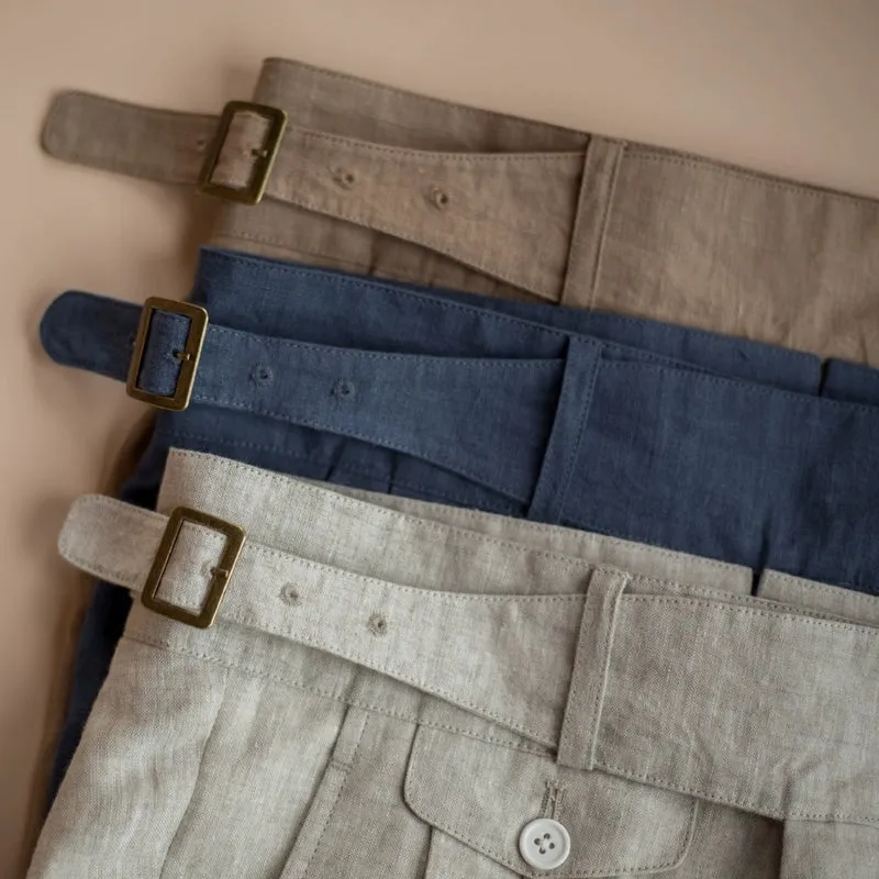 Casual Men's Suit Pants Cotton LinenTrousers For Wedding