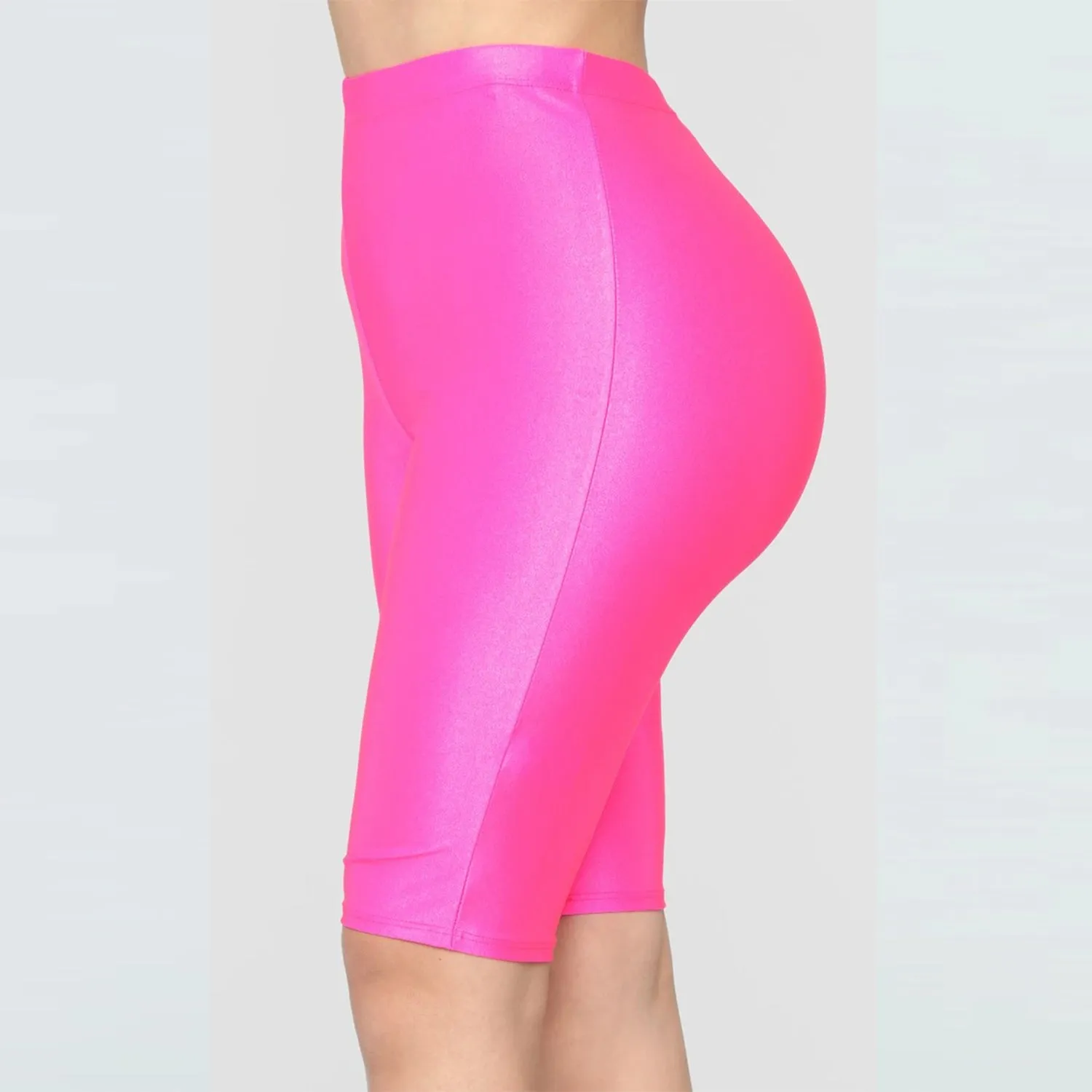 Curves For Days Biker Shorts - Hot Pink