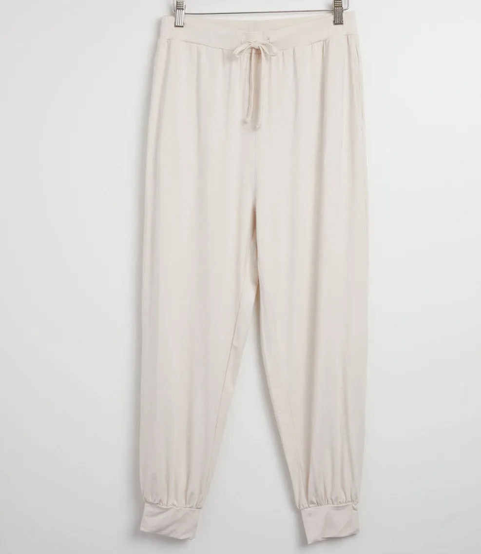 Draped Bamboo Viscose Jogger Pants