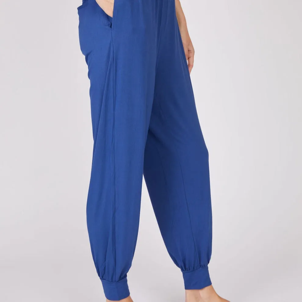 Draped Bamboo Viscose Jogger Pants