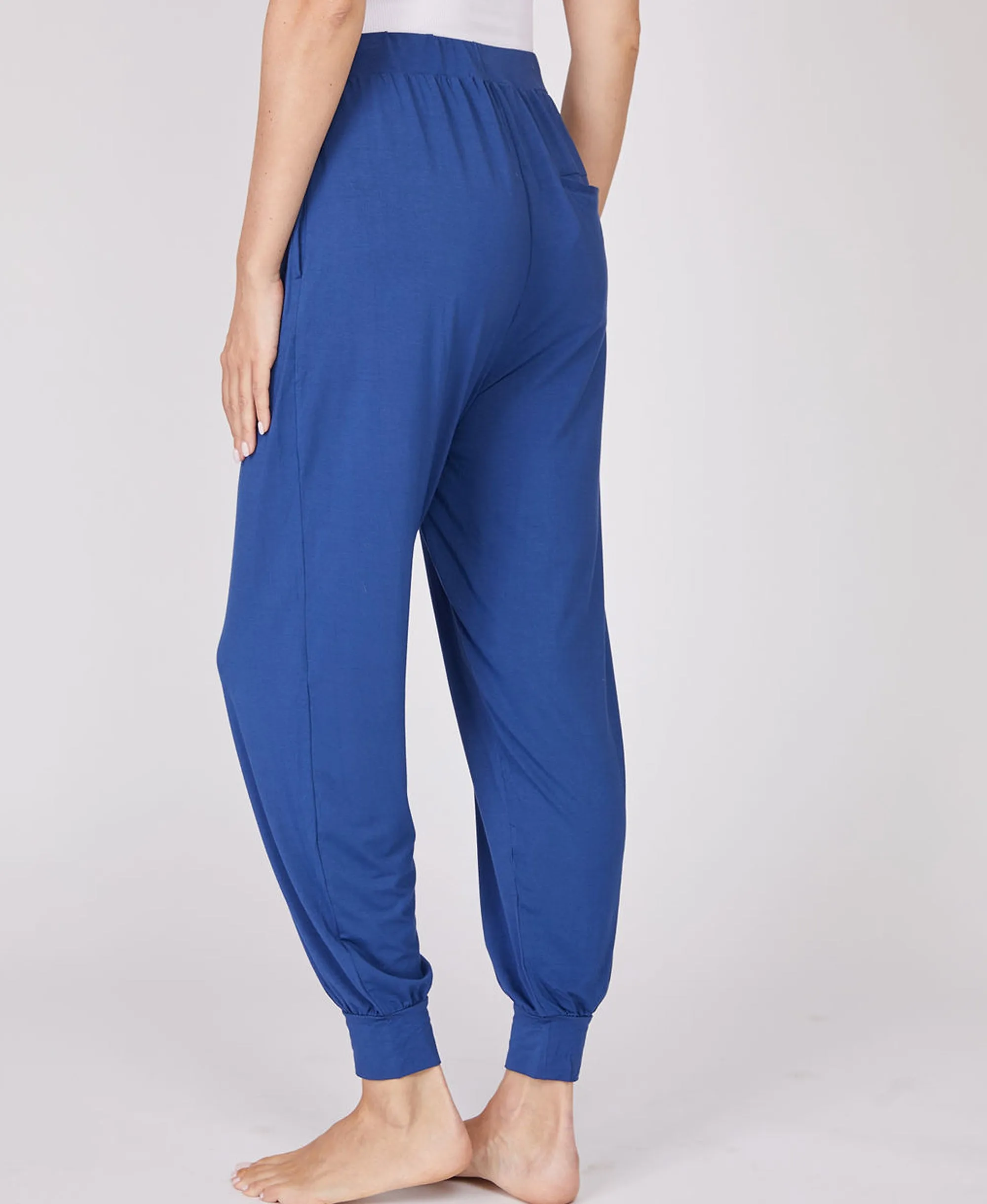 Draped Bamboo Viscose Jogger Pants