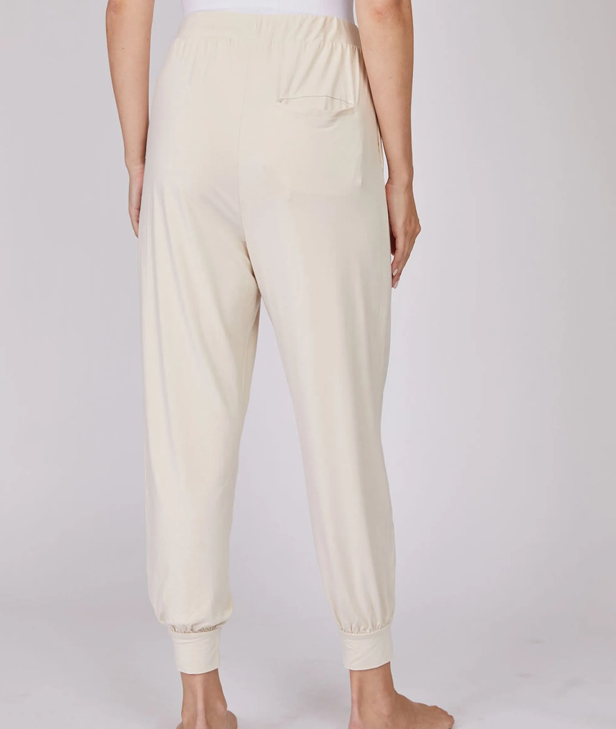 Draped Bamboo Viscose Jogger Pants