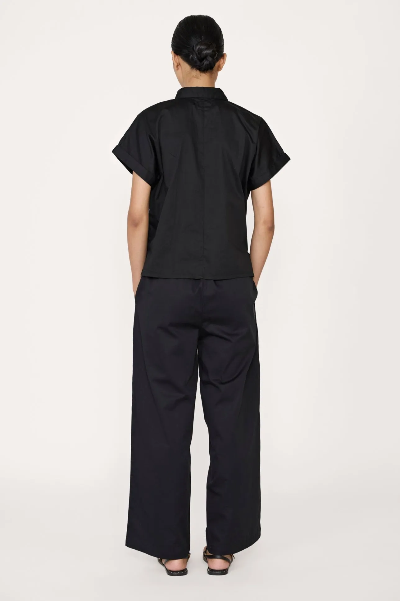 Drawstring Relaxed Pant - Black