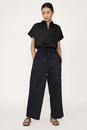 Drawstring Relaxed Pant - Black