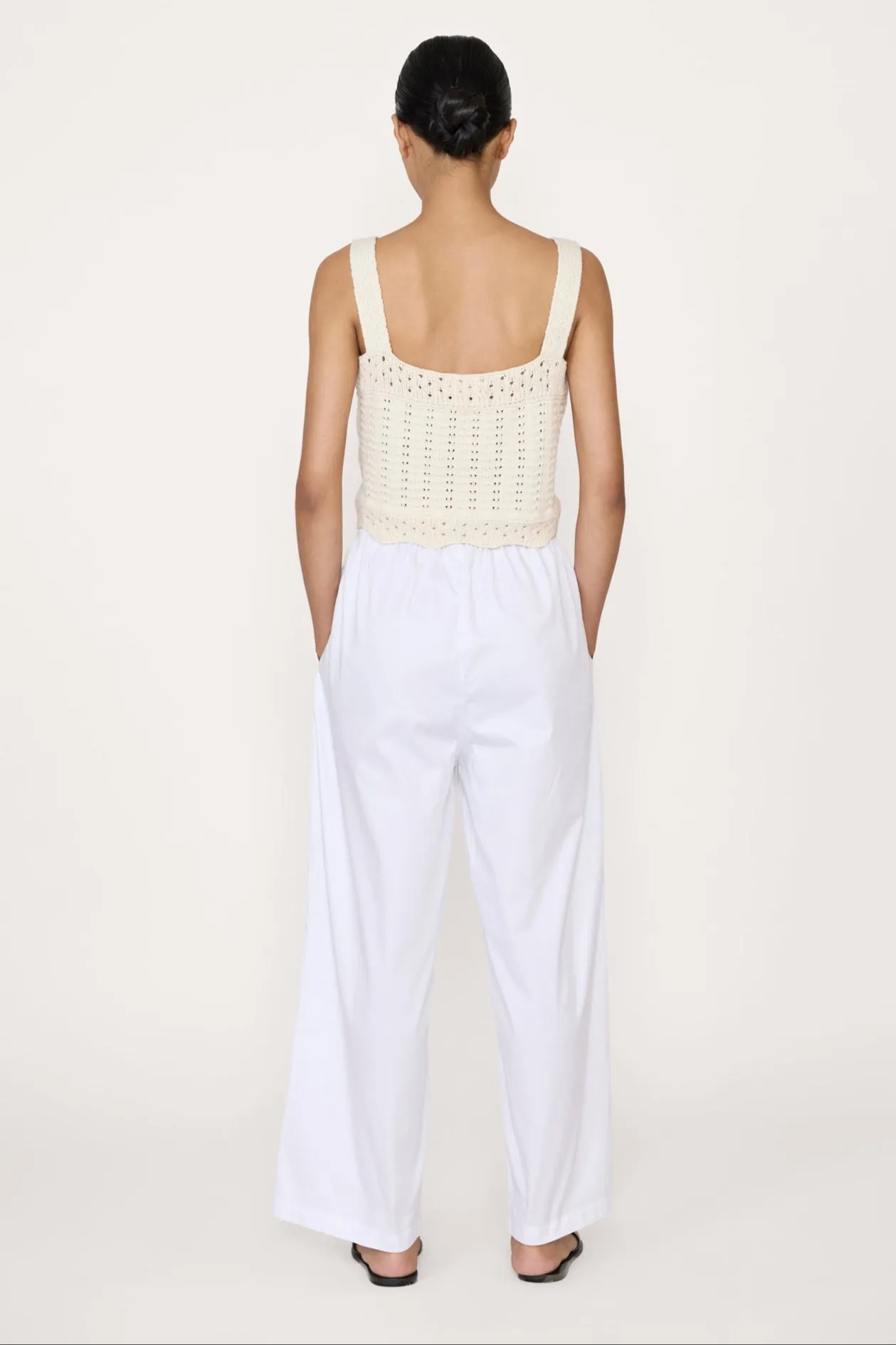 Drawstring Relaxed Pant - White