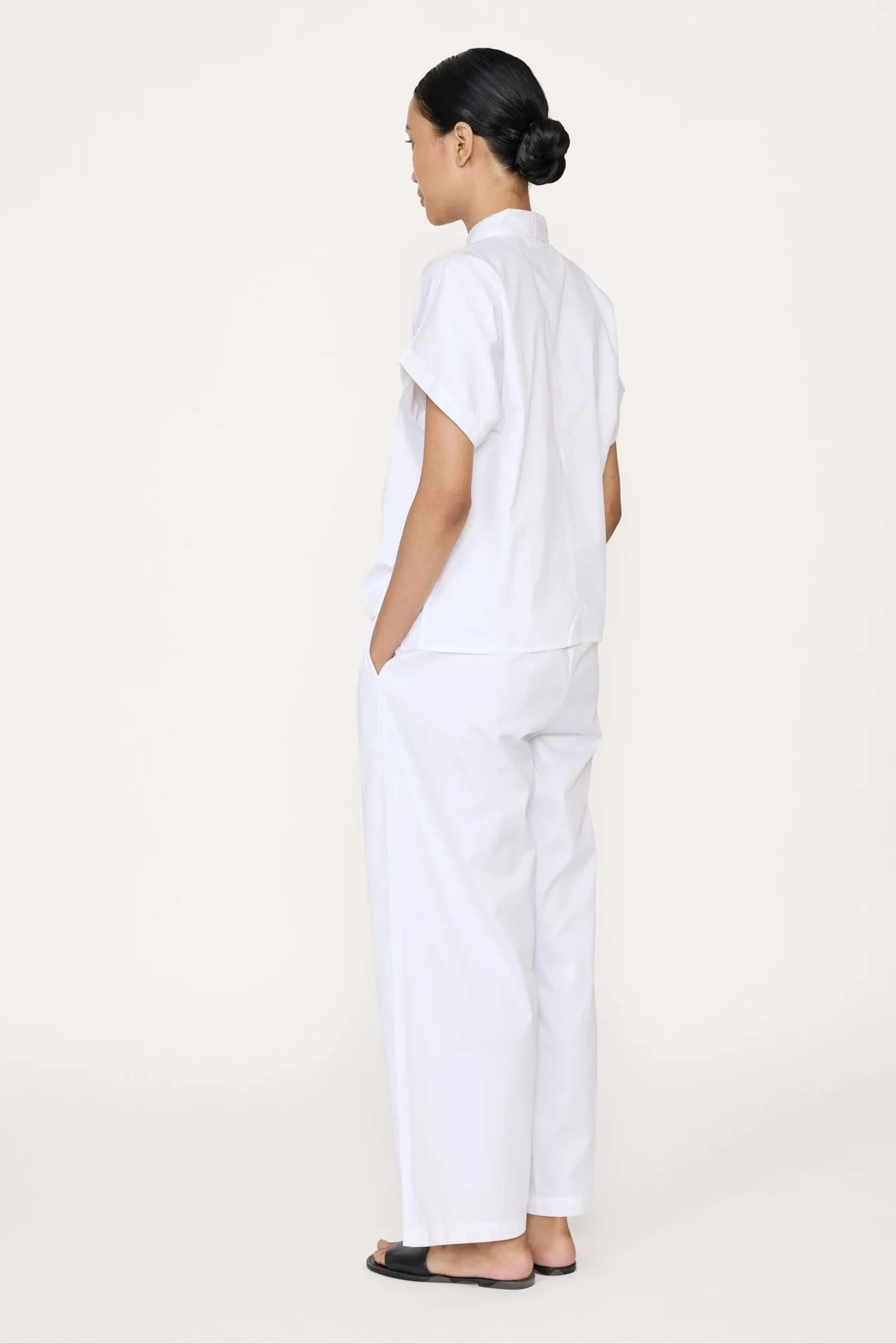 Drawstring Relaxed Pant - White