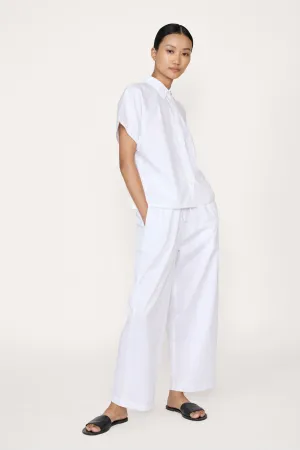 Drawstring Relaxed Pant - White