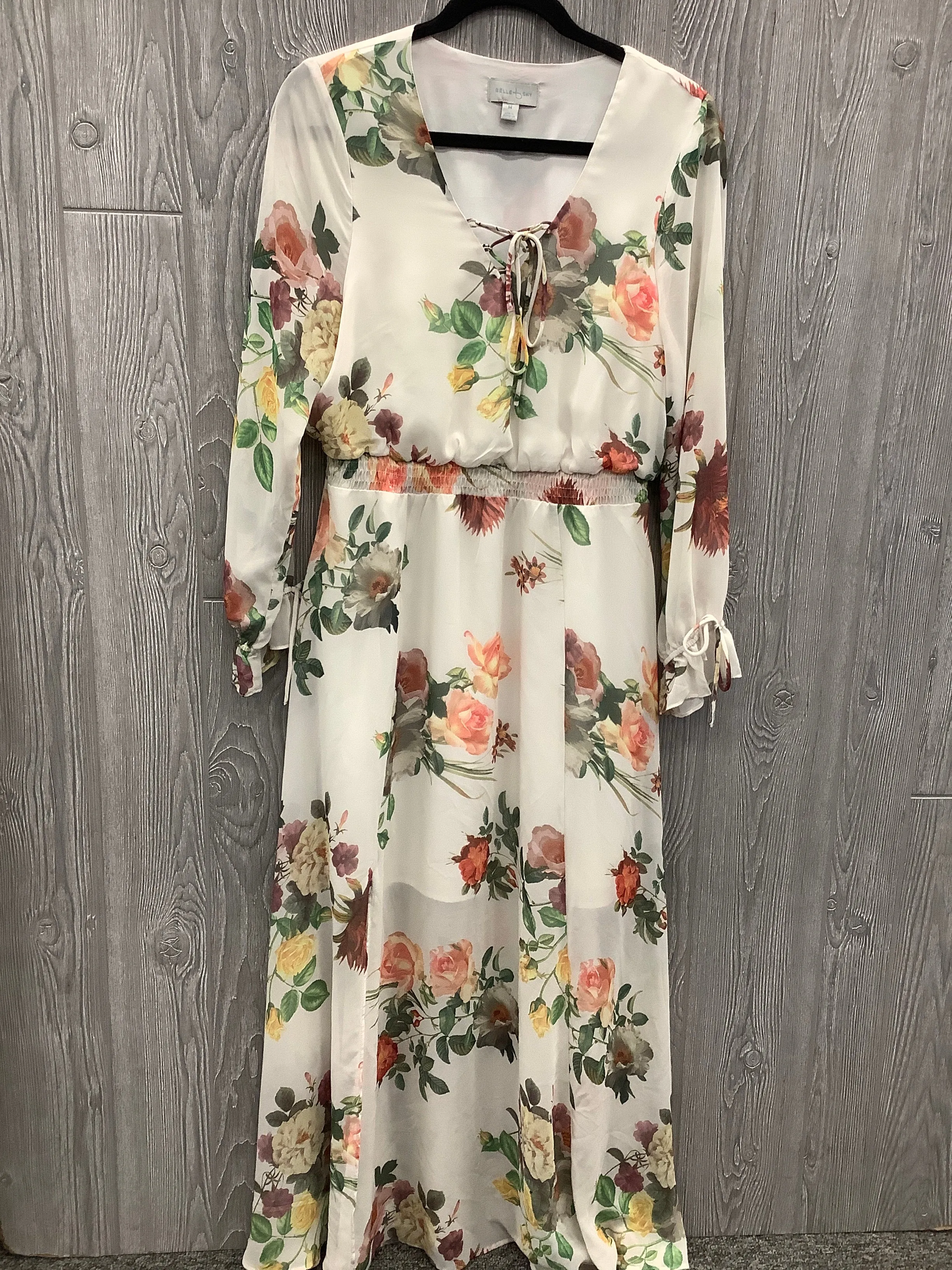 Dress Casual Maxi By Belle   Sky In Floral Print, Size: M