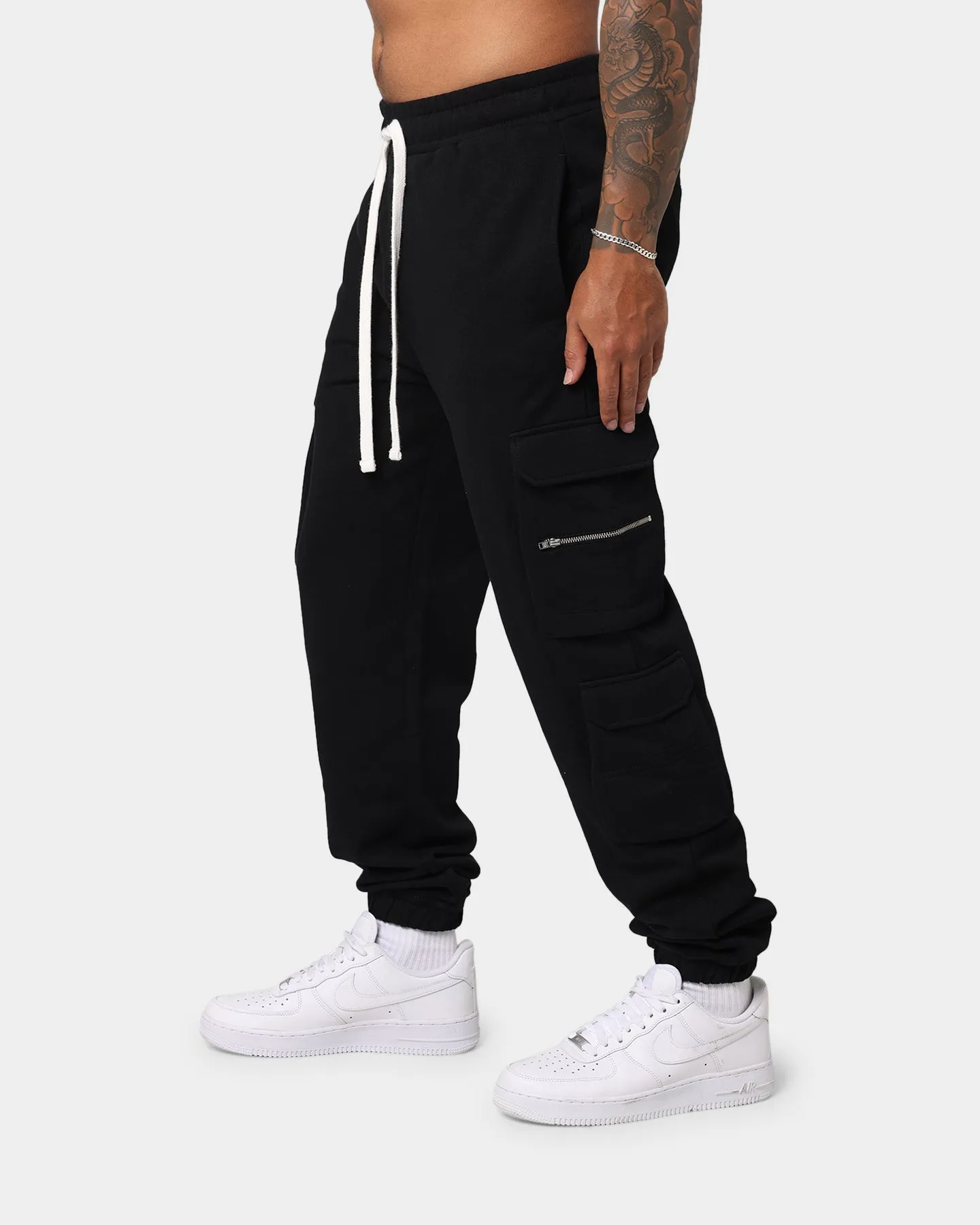 EN ES Cargo Track Pants Black