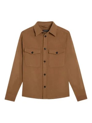 Flat Wool Overshirt / Chipmunk