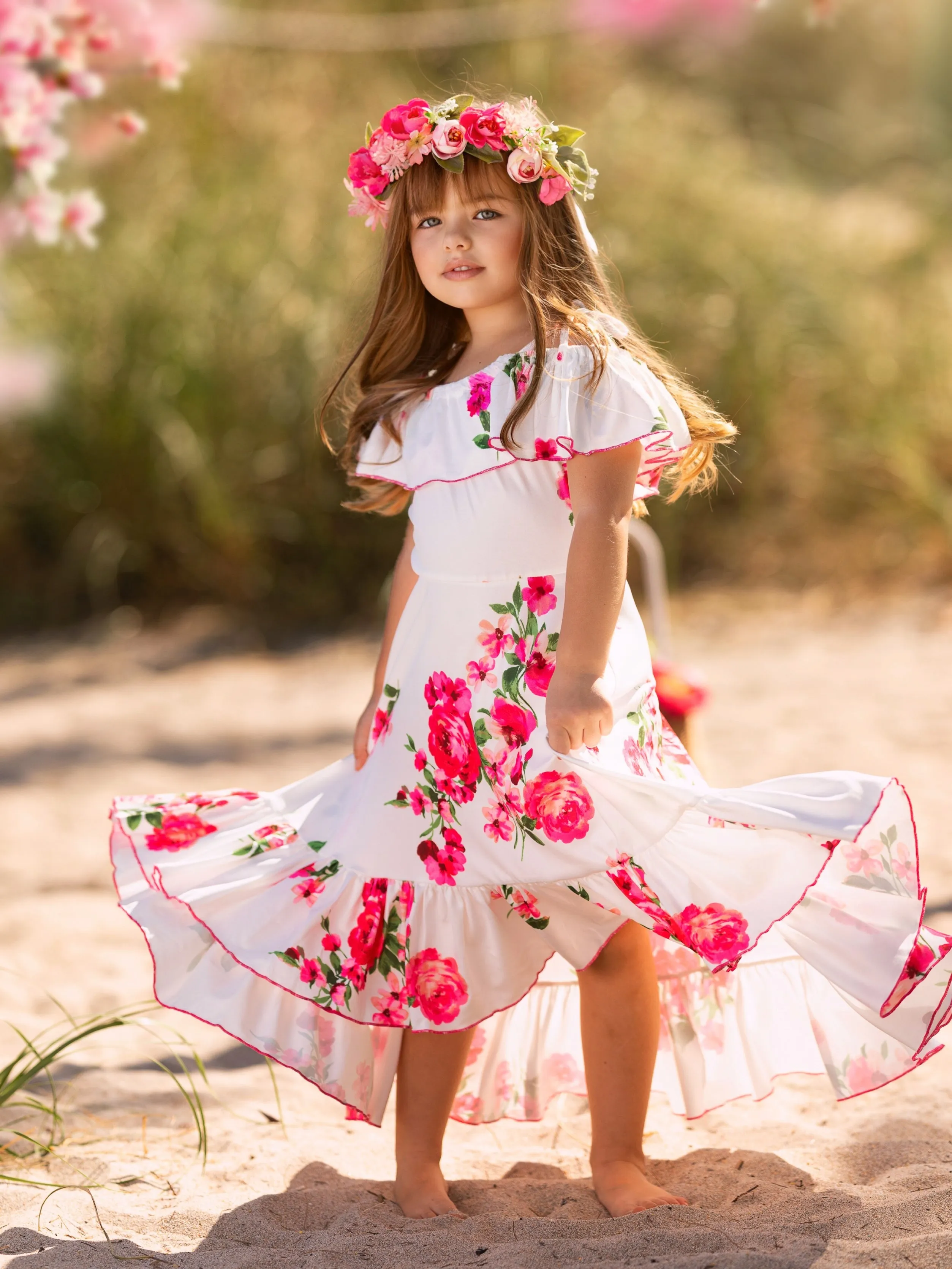 Glow Where You Go Cold Shoulder Maxi Sundress