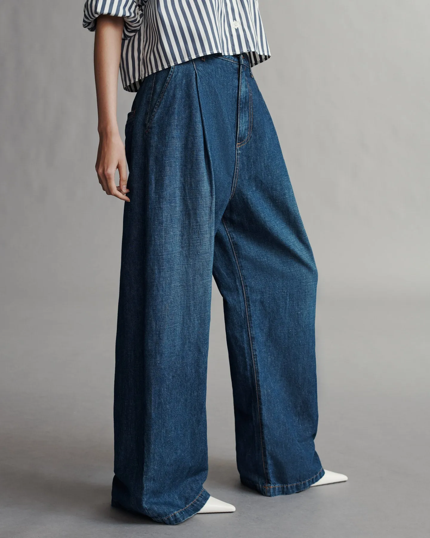 Greene St. Pant in Linen Cotton Denim