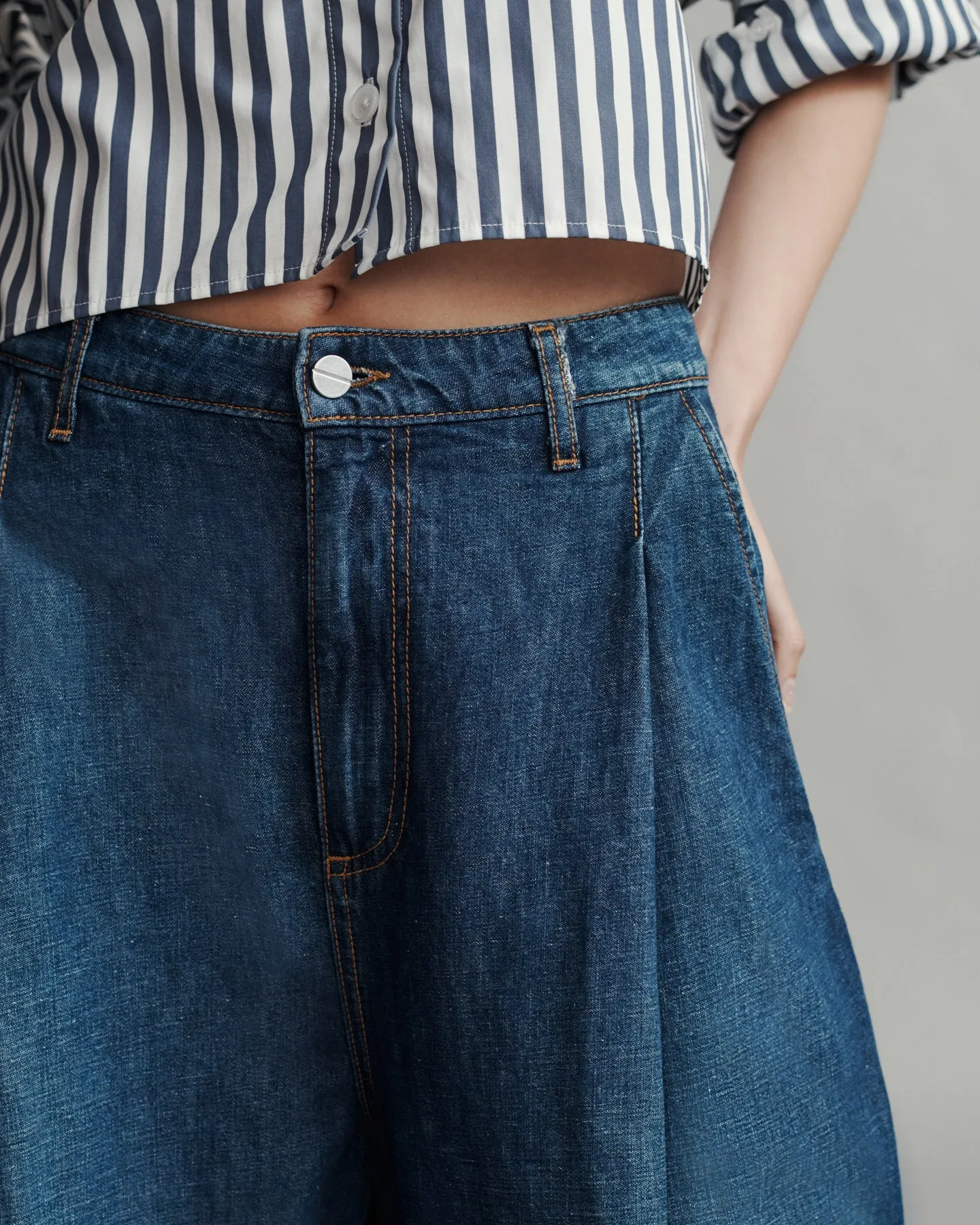 Greene St. Pant in Linen Cotton Denim