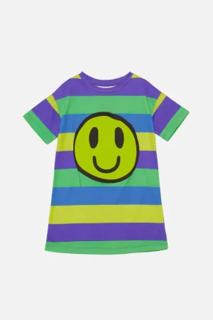 Happy Face Kids Stripe Ts Dress