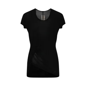 Hiked Knit T-Shirt in Black