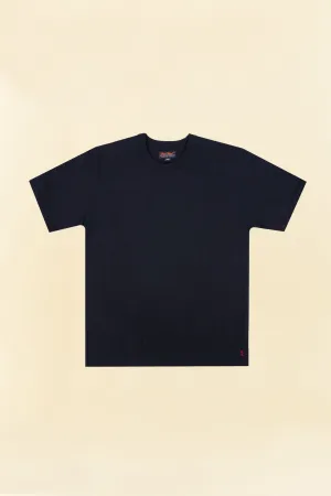 Iron Heart 11oz Cotton Knit Crew Neck T-Shirt - Black