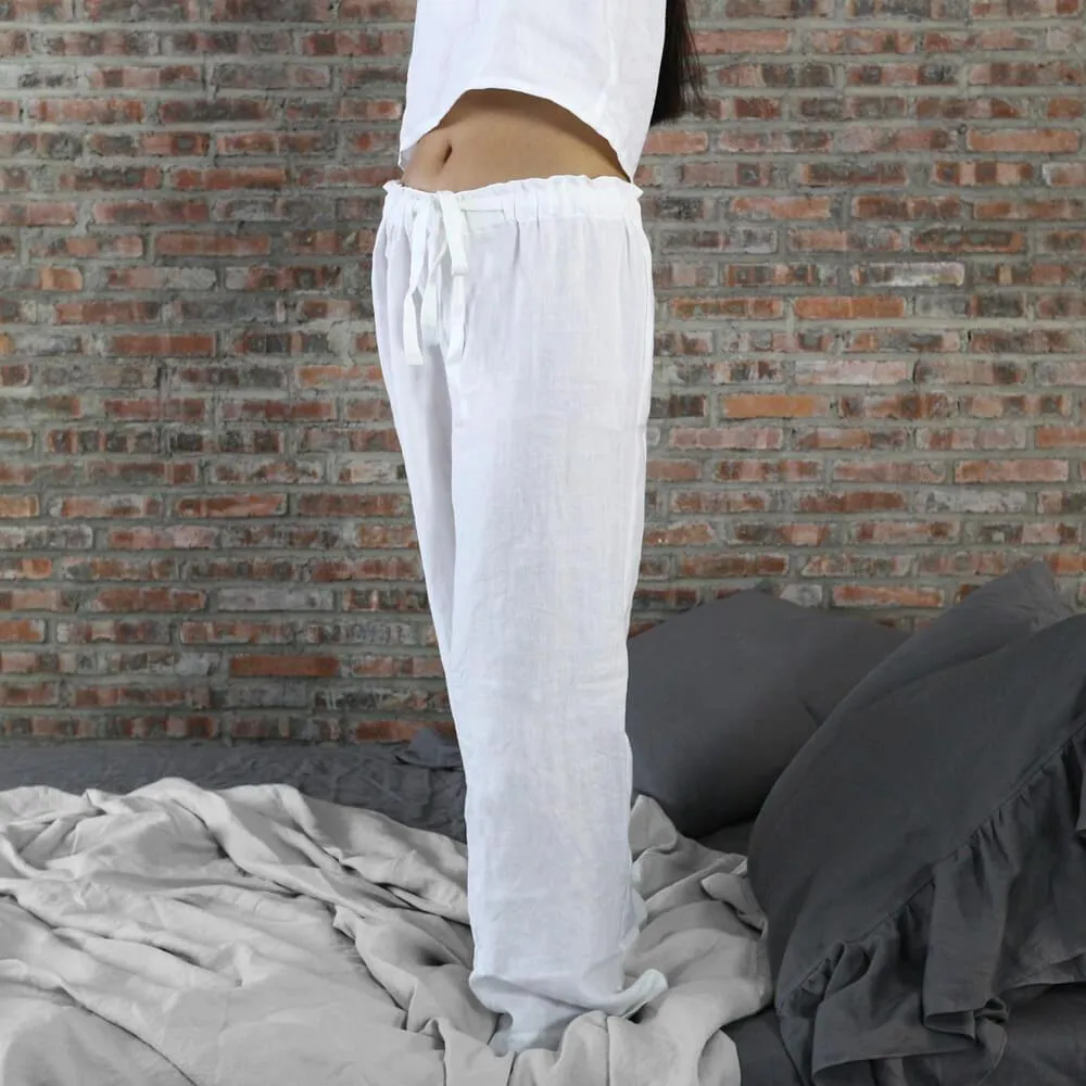 Joan" Linen Pajamas Trousers for Women