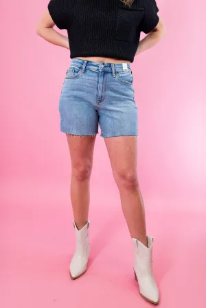 Judy Blue: High Waist Shorts - Light Denim