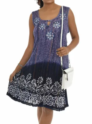 Keyhole Neckline Tie Dye Dress