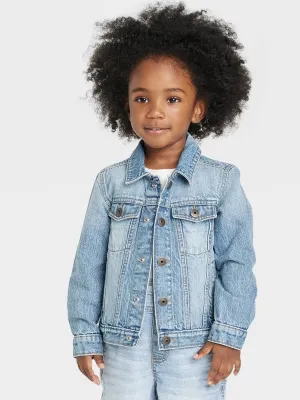 Kids Boy'S Washed Denim Jacket,Light Blue