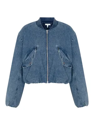 Maggie Cropped Bomber Jacket (Amara)