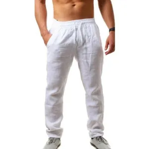 Men's Linen Pants - Breathable Cotton Linen Trousers S-3XL