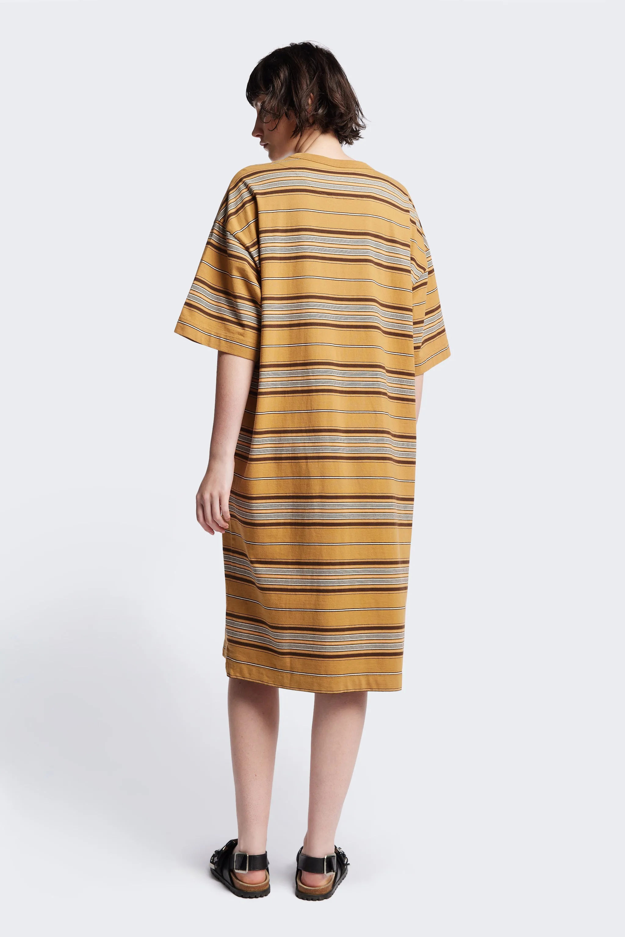 Nadir Dress Tan Stripe