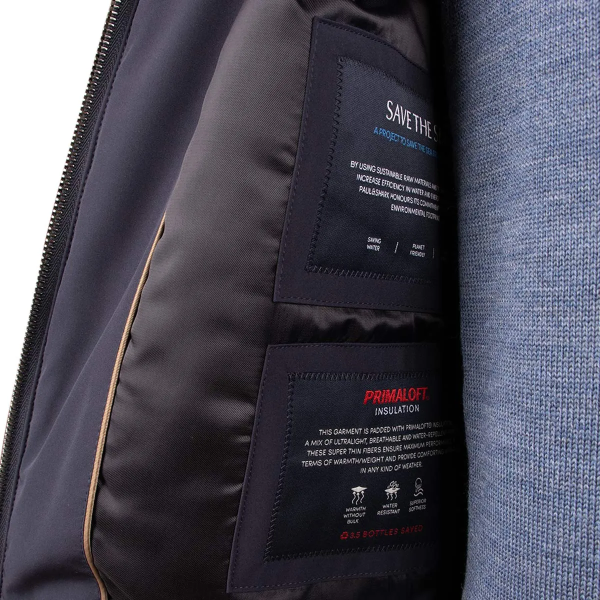 Navy Typhoon 4x4 Stretch Bomber Jacket