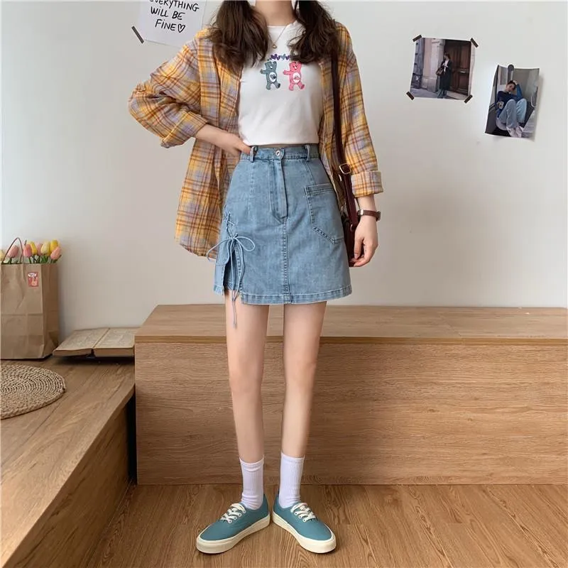 Nukty Women Mini Pant Skirts Clothing Denim Wide Leg  Shorty Sexy Woman Clothes for Teen Girls Hot Pants Korean Fashion Beach Jeans