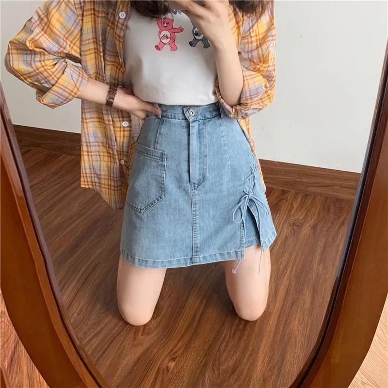 Nukty Women Mini Pant Skirts Clothing Denim Wide Leg  Shorty Sexy Woman Clothes for Teen Girls Hot Pants Korean Fashion Beach Jeans