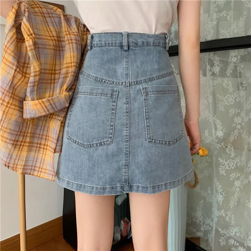 Nukty Women Mini Pant Skirts Clothing Denim Wide Leg  Shorty Sexy Woman Clothes for Teen Girls Hot Pants Korean Fashion Beach Jeans