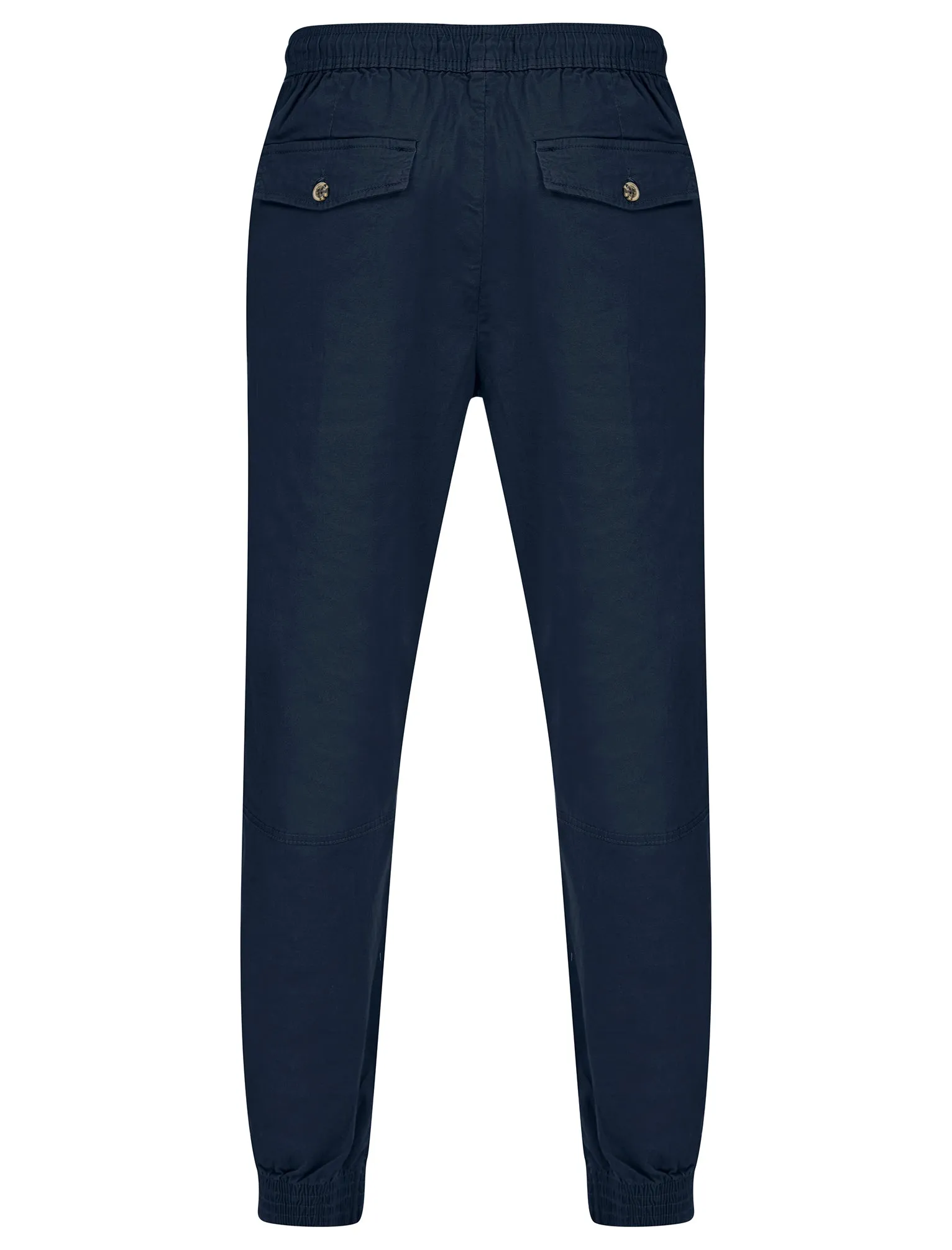 Portmany Stretch Cotton Twill Cuffed Cargo Jogger Pants in Parisian Night Blue - Tokyo Laundry