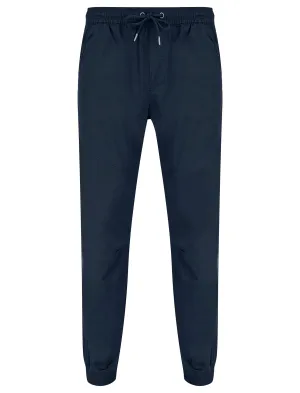 Portmany Stretch Cotton Twill Cuffed Cargo Jogger Pants in Parisian Night Blue - Tokyo Laundry